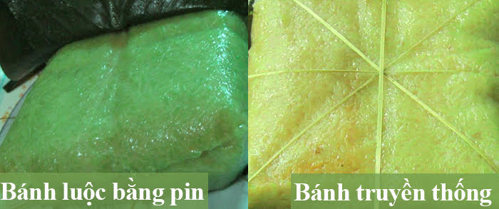 Cách nhận biết bánh chưng luộc bằng pin độc hại
